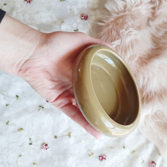 VTG Small Round Shallow Ceramic Trinket Dish Bowl - Picture 3 of 8